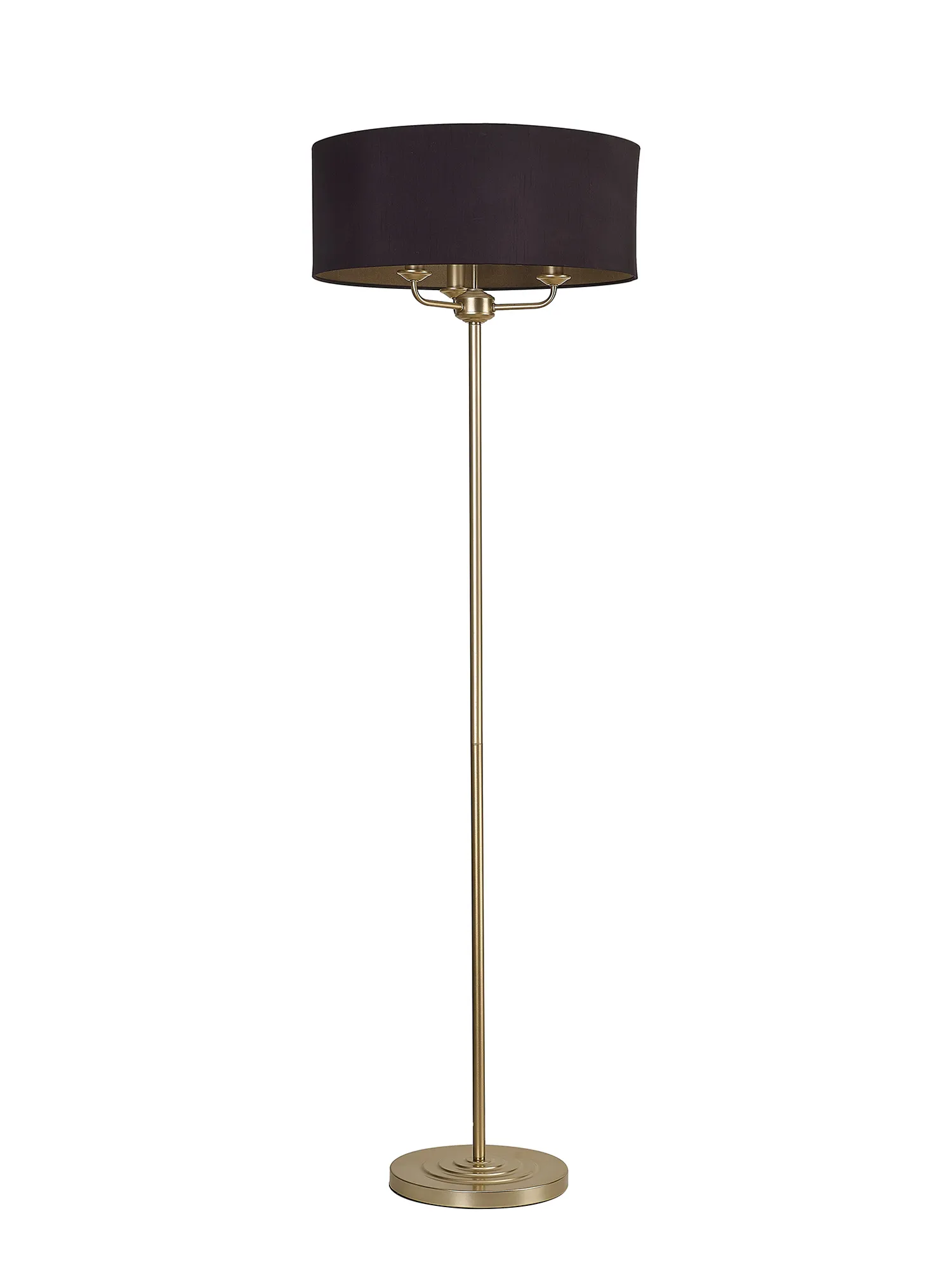 Banyan 45cm 3 Light Floor Lamp Champagne Gold; Midnight Black DK0999  Deco Banyan CG BL/GR